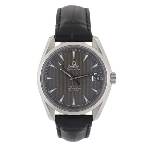 OMEGA Seamaster Aqua Terra Grey Teak Dial 38.5mm Auto Men's Watch +Box & Cards - Picture 1 of 12